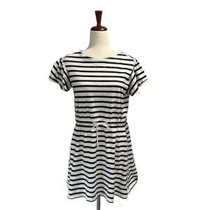 Kate Spade New York Medium Stripe Drop Shoulder Dress Women's Midi Summer Preppy